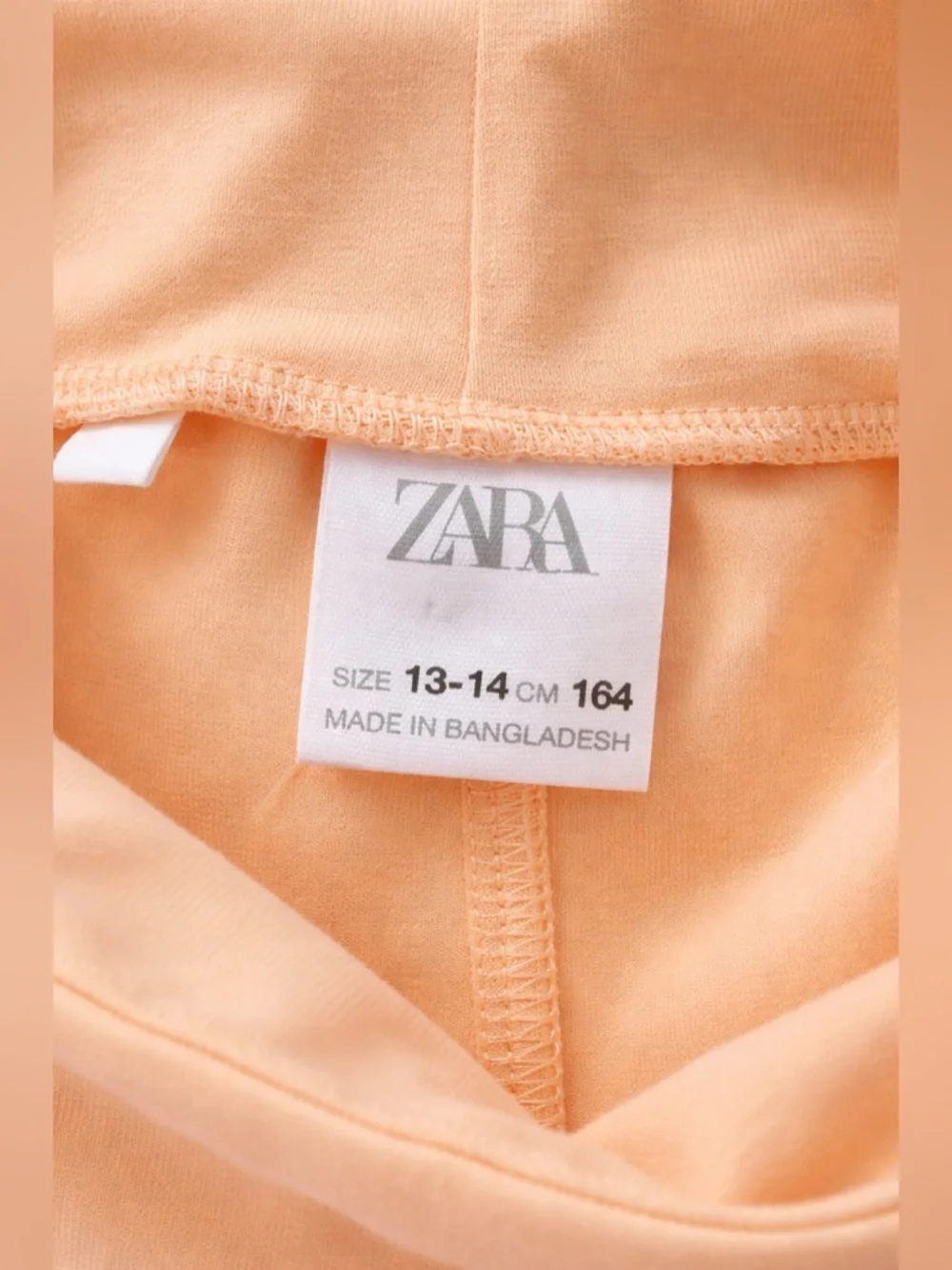 🍑✨ Zara Kids High-Waist Peach Bike Shorts | Size 13–14 | Like New